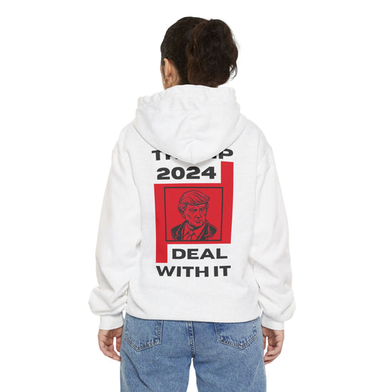 Unisex Garment-Dyed Hoodie - Trump 2024 Graphic Sweatshirt - Comfortable Casual Wear Hoodies - Gift