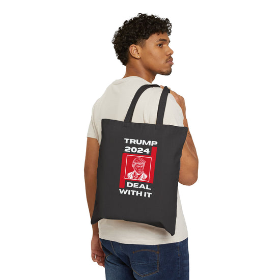 Political Statement Cotton Canvas Tote Bag - Trump 2024 &